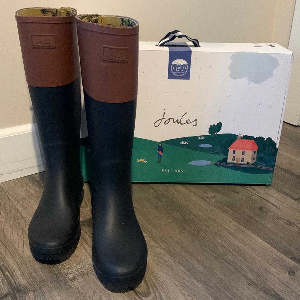 Joules rain boots size 9